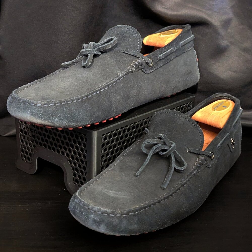 Tod’s x Ferrari Black Suede Gommino Driving Loafers Men’s Size 10